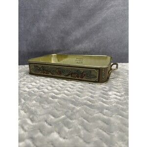 Caddy for PYREX 232-N By Corning Glass Works Metal Tray Fruit Plums Gold Ware